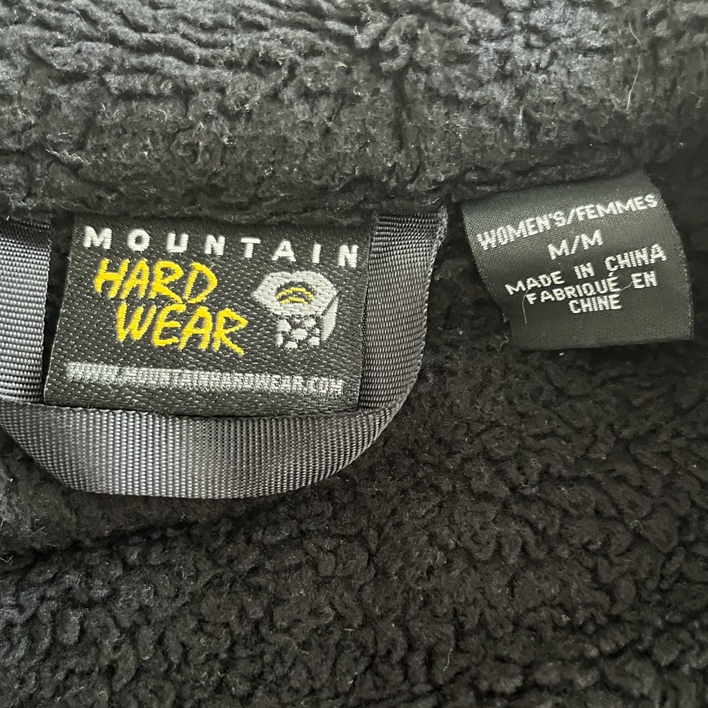 Mountain Hardwear Women’s Black Fleece Jacket Full Zip Hiking Outdoors Sz M - Picture 4 of 5